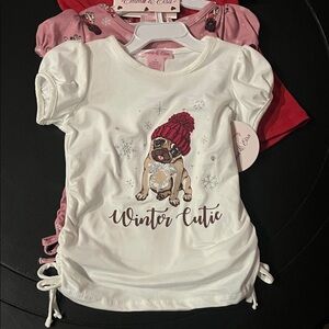 White 'Winter Cutie' Kids Shirt 3 shirts total